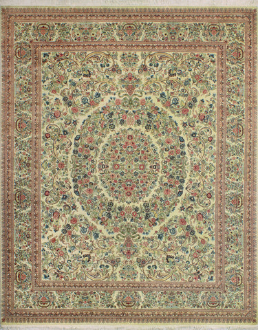 Wali Cevahir Ivory/Brown Rug, 8'0" x 10'0"