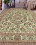 Wali Cevahir Ivory/Brown Rug, 8'0" x 10'0"