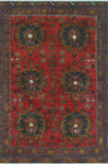 Fine VTG Gisou Rust/Charcoal Rug, 5'0" x 7'7"