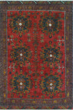 Fine VTG Gisou Rust/Charcoal Rug, 5'0" x 7'7"