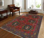 Fine VTG Gisou Rust/Charcoal Rug, 5'0" x 7'7"