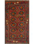 Fine VTG Aldric Red/Green Runner, 3'4" x 5'10"