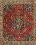 Vintage Arman Red/Beige Rug, 4'9" x 5'9"