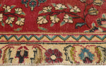 Vintage Arman Red/Beige Rug, 4'9" x 5'9"