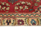 Vintage Arman Red/Beige Rug, 4'9" x 5'9"