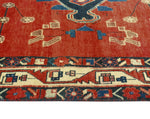 Fine VTG Nyles Rust/Navy Rug, 5'7" x 7'10"