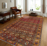 Balochi Carson Purple/Brown Rug, 5'9" x 10'5"