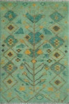 Balochi Aescby Lt. Green/Gold Rug, 3'1" x 4'11"