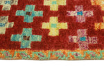 Balochi Afi Red/Green Rug, 3'4" x 5'1"