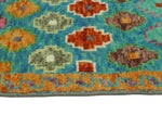 Balochi Ahriman Blue/Gold Rug, 3'4" x 4'9"