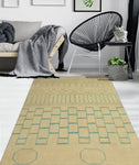 Balochi Adrion Beige/Lt. Green Rug, 3'11" x 5'10"