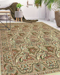 Wali Charlene Ivory/Green Rug, 8'2" x 10'2"