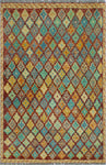 Balochi Afiya Burgundy/Gold Rug, 3'3" x 4'10"