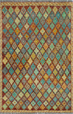 Balochi Afiya Burgundy/Gold Rug, 3'3" x 4'10"