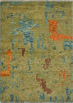 Balochi Aeisha Green/Blue Rug, 3'5" x 4'11"