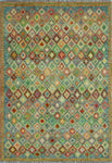 Balochi Aian Green/Gold Rug, 3'4" x 4'10"