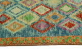 Balochi Aian Green/Gold Rug, 3'4" x 4'10"