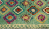 Balochi Aescford Lt. Green/Red Rug, 3'5" x 4'10"