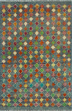 Balochi Agustina Grey/Rust Rug, 3'4" x 4'11"