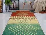 Balochi Ader Beige/Lt. Green Rug, 3'3" x 5'0"