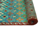 Balochi Aimara Blue/Red Rug, 3'11" x 5'10"