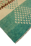 Balochi Adolphus Green/Beige Rug, 3'5" x 4'10"