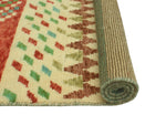 Balochi Adolphus Green/Beige Rug, 3'5" x 4'10"