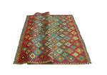 Balochi Adelma Purple/Lt. Green Rug, 4'10" x 6'6"