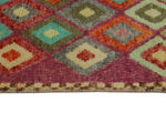 Balochi Adelma Purple/Lt. Green Rug, 4'10" x 6'6"