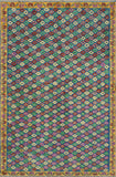 Balochi Ainagul Blue/Gold Rug, 3'11" x 6'0"