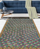 Balochi Ainagul Blue/Gold Rug, 3'11" x 6'0"