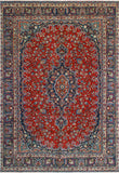 Fine VTG Felabeor Red/Navy Rug, 7'6" x 11'1"