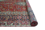 Fine VTG Aneisha Red/Navy Rug, 8'0" x 11'2"