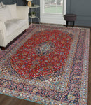 Fine VTG Aneisha Red/Navy Rug, 8'0" x 11'2"