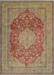 Fine VTG Errol Red/Gold Rug, 7'11" x 11'0"