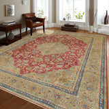 Fine VTG Errol Red/Gold Rug, 7'11" x 11'0"