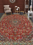 Fine VTG Anthonie Red/Blue Rug, 5'7" x 9'0"