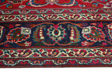 Fine VTG Taran Red/Navy Rug, 7'9" x 10'9"