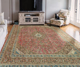 Vintage Andres Red/Brown Rug, 9'8" x 12'10"