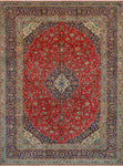 Fine VTG Ghafoor Red/Navy Rug, 9'9" x 13'2"