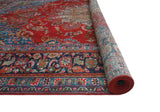 Vintage Farzana Red/Navy Rug, 9'7" x 12'4"