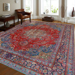 Vintage Farzana Red/Navy Rug, 9'7" x 12'4"