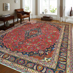 Vintage Esfandya Red/Charcoal Rug, 9'6" x 12'8"