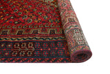 Balochi Alyxis Red/Charcoal Rug, 5'9" x 8'0"