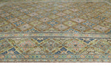 Vintage Ghotai Brown/Green Rug, 7'5" x 11'3"