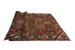 Vintage Abeni Red/Beige Rug, 6'9" x 10'0"