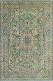 Super VTG Catedra Lt. Green/Beige Rug, 5'7" x 8'10"