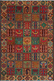 Fine VTG Fuat Red/Green Rug, 5'8" x 9'3"