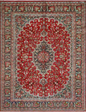 Fine VTG Ertha Red/Charcoal Rug, 8'0" x 10'8"