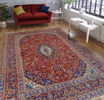 Vintage Aply Red/Blue Rug, 8'1" x 10'10"